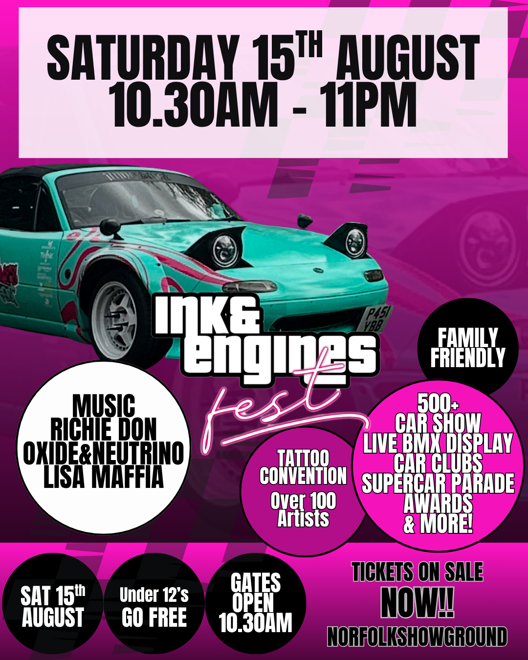 Saturday 15th Aug, 10:30AM to 11 PM
