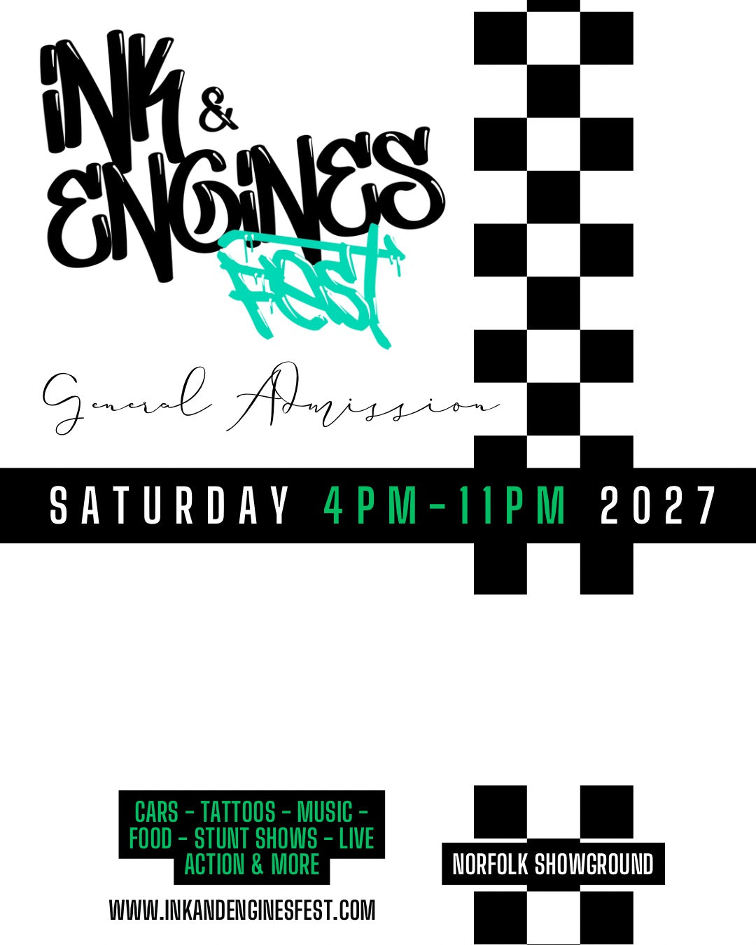 INK & ENGINES FEST SATURDAY EVE ONLY