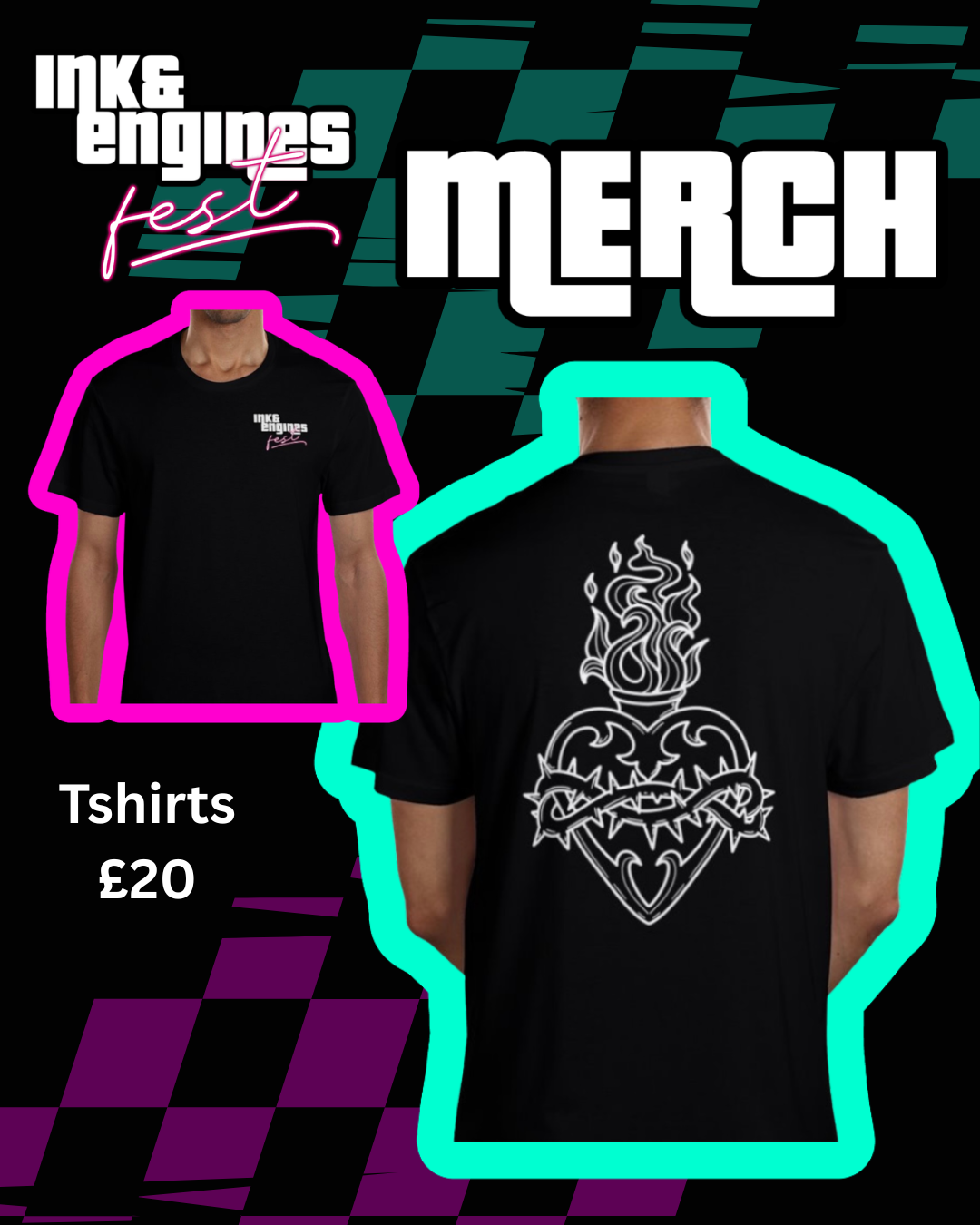 PRE ORDER MERCH - Black Heart TShirt Design