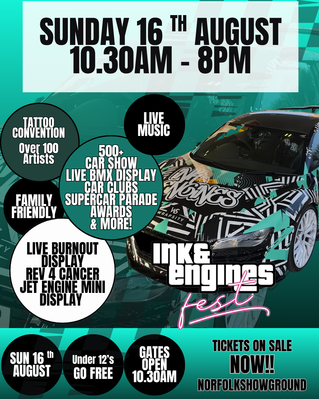 Sunday 16th August, 10:30AM to 8PM