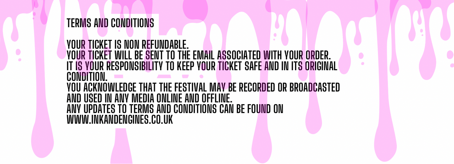 SATURDAY 15th AUG - EVENING TICKET ONLY 4PM-11PM