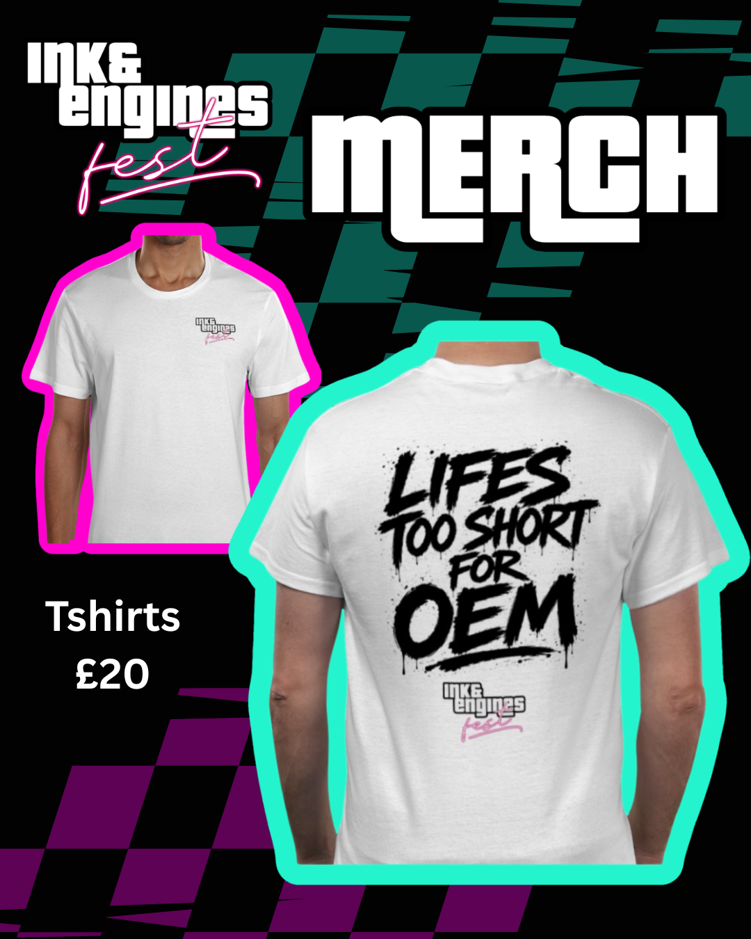 PRE ORDER MERCH - White Life’s too short TShirt Design