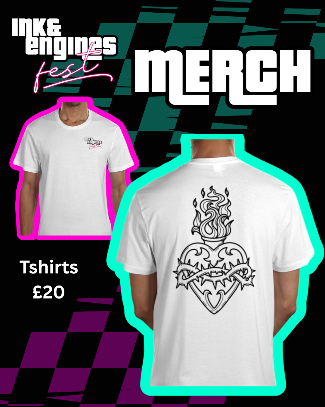 PRE ORDER MERCH - White Heart TShirt Design